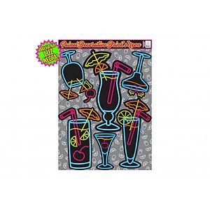Painel Decorativo Drinks Neon - 1 Un