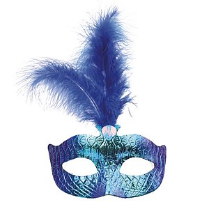 Máscara Zurique Prateado e Azul - 1 unidade