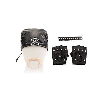 Kit Motoqueiro Preto - Kit com 5 Peças