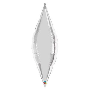 Balão Qualatex 38" - Taper - Prata Metalizado Liso - 1 Un