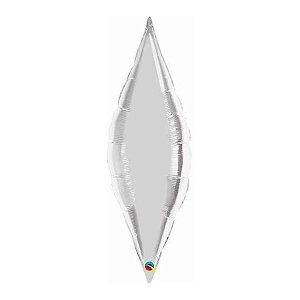 Balão Qualatex 27" - Taper - Prata Metalizado Liso - 1 Un
