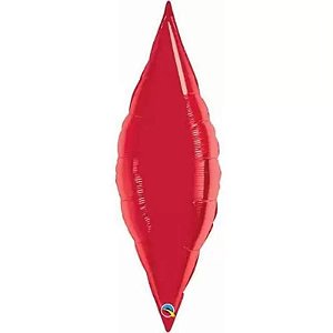 Balão Qualatex 27" - Taper - Vermelho Rubi Metalizado Liso - 1 Un