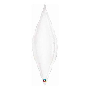 Balão Qualatex 27" - Taper - Branco Metalizado Liso - 1 Un