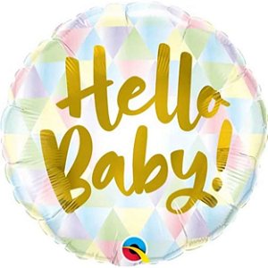 Balão Qualatex 04" - Redondo Solto - Hello Baby! - 1 Un