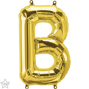 Balão Qualatex 34" - Letra - B Ouro - 1 Un