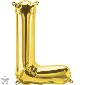 Balão Qualatex 34" - Letra - L Ouro - 1 Un