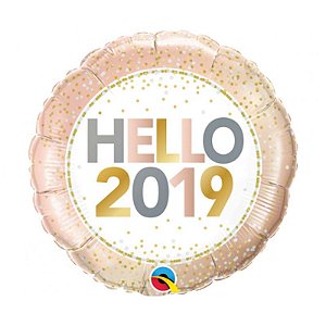 Balão Qualatex 18" - Redondo - Hello 2019 - 1 Un