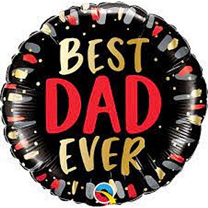 Balão Qualatex 18" - Redondo - Best Dad Ever - 1 Un