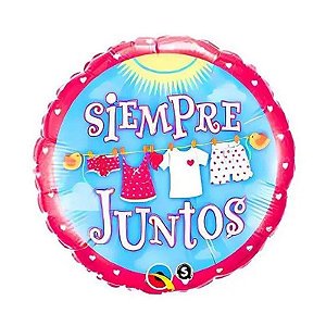 Balão Qualatex 18" - Redondo Solto - Siempre Juntos - 1 Un