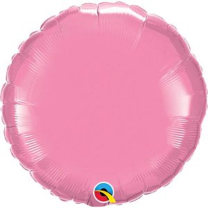 Balão Qualatex 18" - Redondo - Rosa Claro Metalizado Liso - 1 Un
