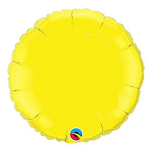 Balão Qualatex 18" - Redondo - Amarelo Metalizado Liso - 1 Un