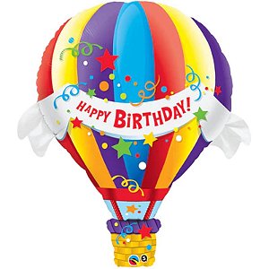 Balão Qualatex 42" - Shape - Birthday-Balão Qualatex De Ar Quente - 1 Un