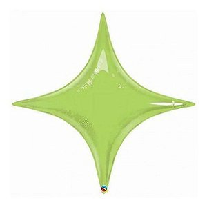 Balão Qualatex 20" - Shape Solto - Starpoint Verde Lima - 1 Un