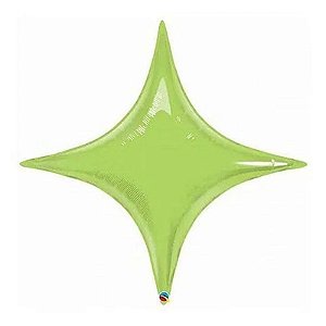 Balão Qualatex 40" - Shape Solto - Starpoint Verde Lima - 1 Un