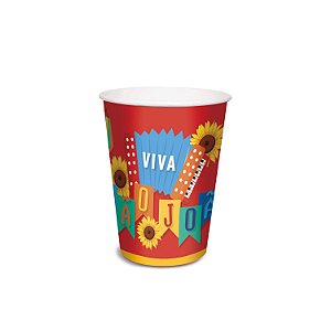 Copo Papel Festa Junina São João 240ml - 8 Un