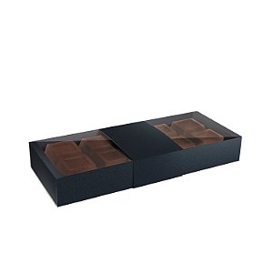 Caixa Tablete Decorada Liso Preto 27,4x11x3,8cm - 50 Un
