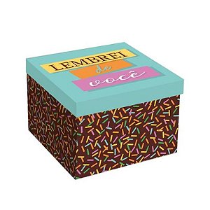 Caixa Surpresa Para 9 Brigadeiros Lembrei de Você 13,7x13,7x10cm - 10 Un