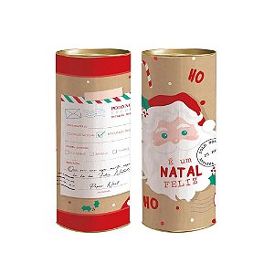 Lata Para Presente Rígida Polo Norte Composê P 9x20cm - 6 Un