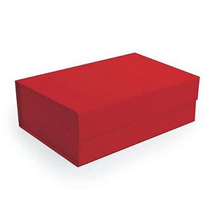 Caixa Rígida Dobrável Retangular com Ímã P Vermelho - 5 Un