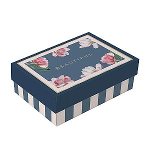 Caixa Retangular com Tampa Petit Pretty Magnólia P 16x10x5,5cm - 10 Un