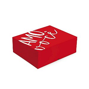 Caixa Retangular com Tampa Mickey e Minnie Love You P 24x18x8cm - 10 Un