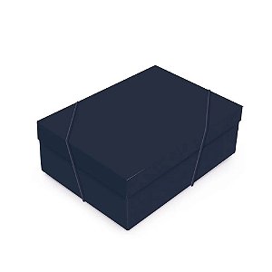 Caixa Retangular com Tampa Twilight Blue P 24x18x8cm - 10 Un
