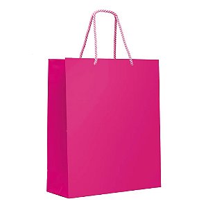 Sacola Premium Pink Core M 26x31x10cm - 10 Un