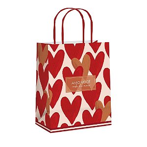 Sacola de Papel Season Love M 26x19,5x9,5cm - 10 Un