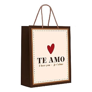 Sacola Premium L'Amour M 26x31x10cm - 10 Un