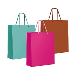 Sacola Premium Sortido Liso P 23x19x10cm - 10 Un