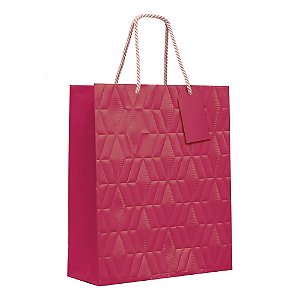 Sacola Premium com Relevo Marsala P 23x19x10cm - 10 Un
