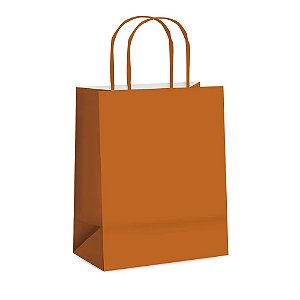 Sacola de Papel Caramelo M 26x19,5x9,5cm - 10 Un