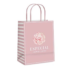 Sacola de Papel Camélia M 26x19,5x9,5cm - 10 Un