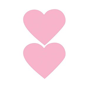 Aplique Artesanal Corações Rosa G - 5 un