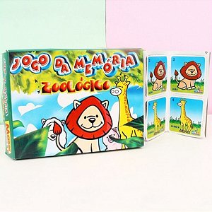 Lembrancinha Infantil - Jogo de Memória Zoológico - 1 Un