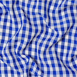 Passadeira de Mesa Xadrez Retangular 2 Lugares 1,20x40cm Azul - 1 Un