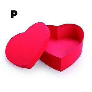 Caixa Rígida Coração Vermelho P 20,5x21,5x8cm - 1 Un