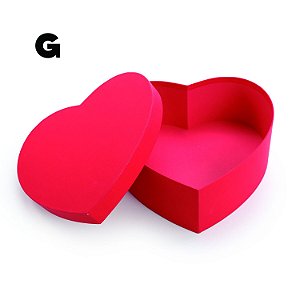 Caixa Rígida Coração Vermelho G 25,5x24,5x10cm - 1 Un