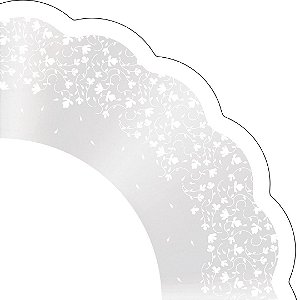 Folha Poli Redondo Versalhes Branco 48cm - 50 Un