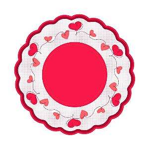 Folha Poli Redondo Love Line 68cm - 50 Un
