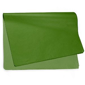 Papel Seda Liso Verde Musgo 49x69cm - 50 Un