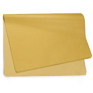 Papel Seda Liso Ouro 49x69cm - 50 Un