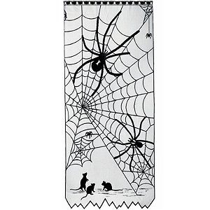 Cortina Aranha Halloween 97x213cm - 1 Un