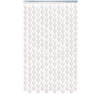 Cortina Crânio Branco Halloween 100x200cm - 1 Un