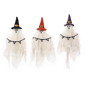 Fantasma Decorativo Ian, Jeff e Mike Halloween - 3 Un