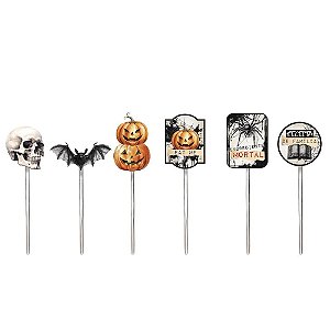 Pick Decorativo Welcome Halloween - 12 Un