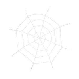 Teia de Aranha Decorativa Branca Halloween 1,55 Metros - 1 Un