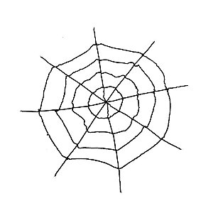 Teia de Aranha Decorativa Preta Halloween 1,38 Metros - 1 Un