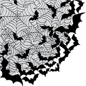 Toalha de Mesa Redonda Morceguinhos Halloween 112cm - 1 Un