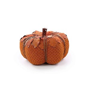 Abóbora Decorativa Folhas da Floresta Halloween G 18cm - 1 Un